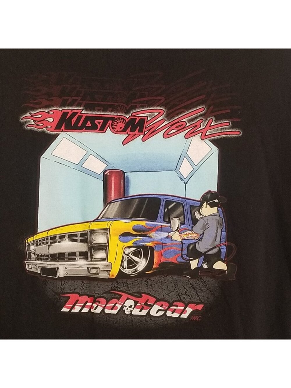 Mad‎ Gear Shirt Mens 4XL Black Short Sleeve Front Back Graphic Logo Kustom Work